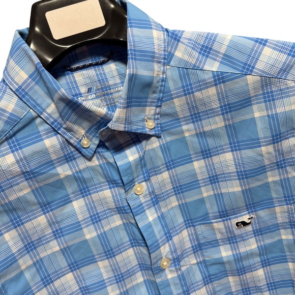 Vineyard Vines Other - Vineyard Vines Shirt On The Go Small Plaid Button Down‎ Shirt Blue Performance